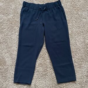 Navy Blue Joggers with Relaxed Fit and Textured Fabric
